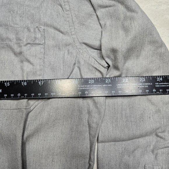 Eddie Bauer‎ Flannel Button Up Shirt Mens Medium Classic Fit Gray Long Sleeve - Picture 4 of 9